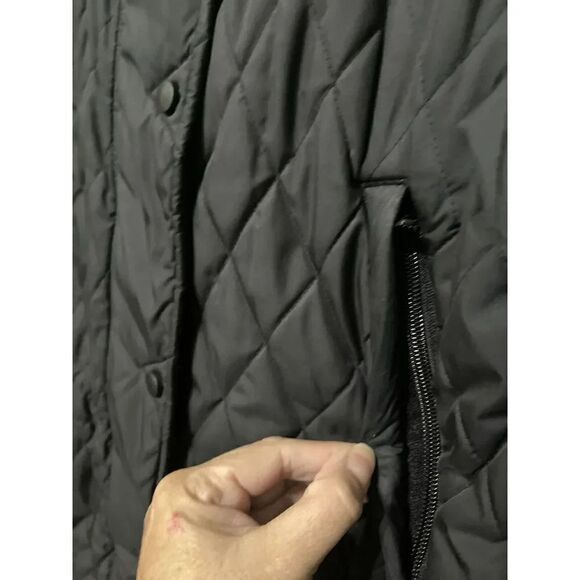 LL Bean Traveler Black‎ Quilted Diamond Stitched Jacket Women’s Size PM - Picture 3 of 13